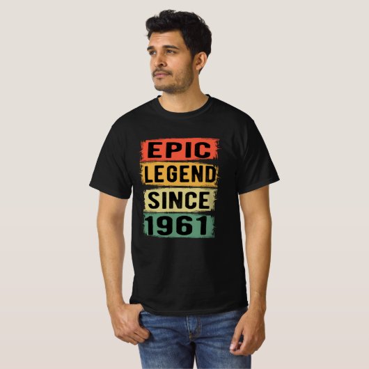 T-shirt 64 Ans Anniversaire 1961 Légende épique 64e annive (Devant entier)