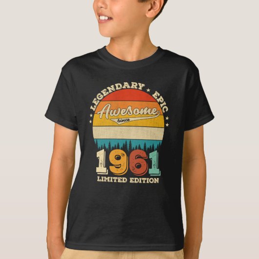 T-shirt 64 ans Anniversaire 1961 merveilleux 64e anniversa (Devant)