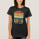 T-shirt 64 Ans Awesome depuis 1958 64e anniversaire Cadeau<br><div class="desc">Design Anniversaire Pour toute personne qui a de l'horoscope dire difficile & têtu Mais tout à fait digne.Portez-le avec fierté au travail,  gym scolaire parfait pour s'accoupler avec des shorts,  des leggings ou des jeans pour un look décontracté et tendance</div>