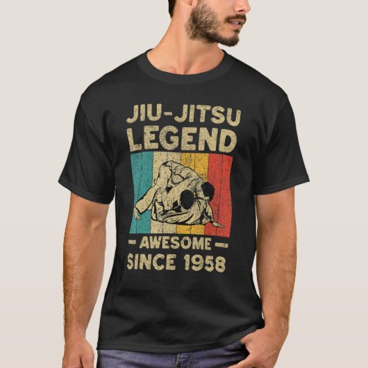 T-shirt 64 Years Old BJJ Jiu Jitsu Legend Awesome Since 19 (Devant)