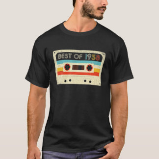 T-shirt 64E Anniversaire Cadeaux Meilleur De 1958 Cassette