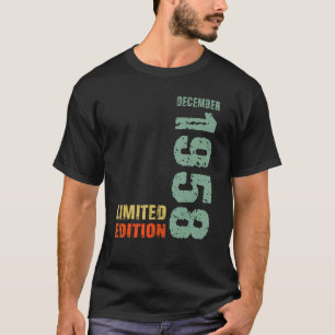 T-shirt 64e anniversaire Homme 64 ans Décembre 1958