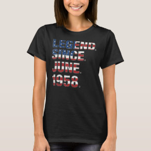T-shirt 64e anniversaire Légende depuis juin 1958 Drapeau