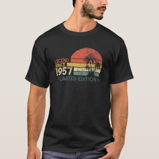 T-shirt 65 ans Anniversaire Cadeaux Légende depuis 1957 Li