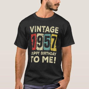 T-shirt 65 Ans Vintage 1957 Joyeux Anniversaire Pour Moi