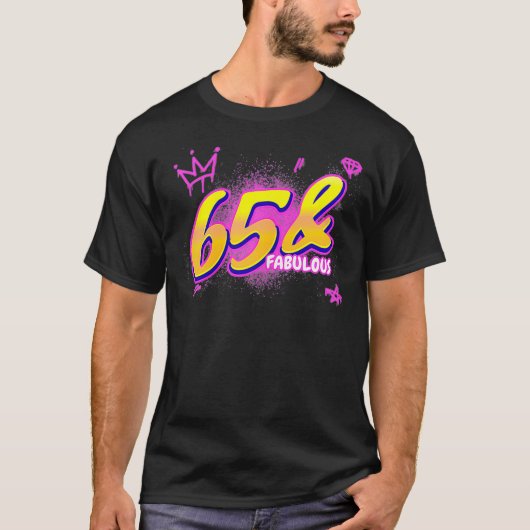 T-shirt 65e anniversaire 65 et fabuleuse fête 65 ans (Devant)