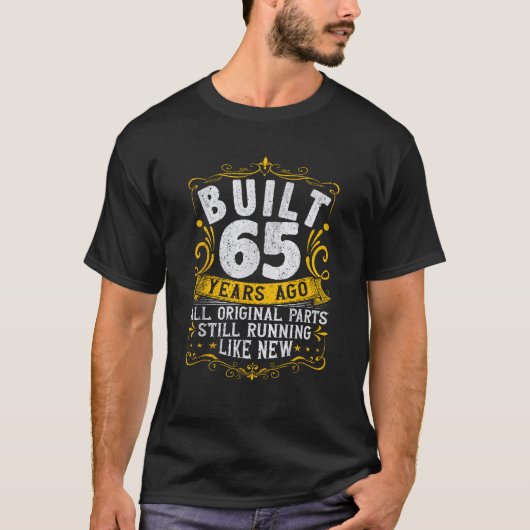 T-shirt 65e anniversaire Construit il y a 65 ans (Devant)