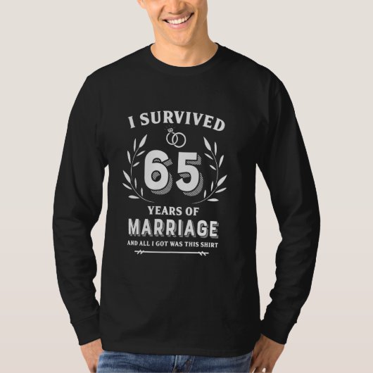 T-shirt 65e anniversaire du Mariage Couples épouses mariée (Devant)