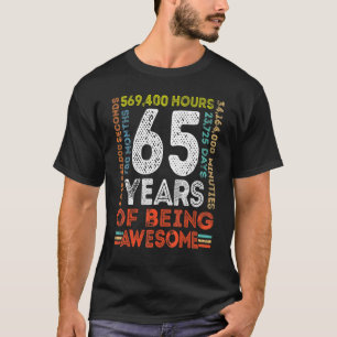 T-shirt 65e anniversaire Incroyable 65 ans Vintage Rétro 7