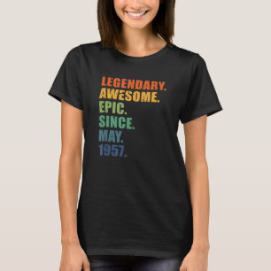 T-shirt 65e anniversaire, mai 1957, Hommes et Femmes, Anni