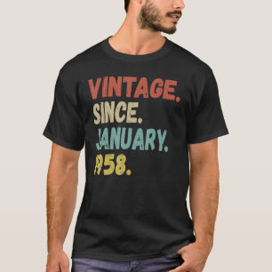 T-shirt 65e anniversaire Retro Vintage 1958 65 ans d'être
