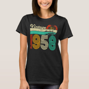 T-shirt 65e anniversaire Vintage 1958 65 ans Femmes