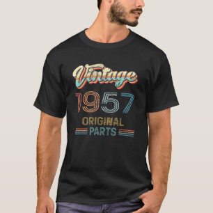 T-shirt 65e anniversaire Vintage Parties originales 1957 H
