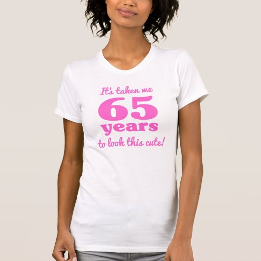 T-shirt 65ème anniversaire mignon pour les femmes (Devant)