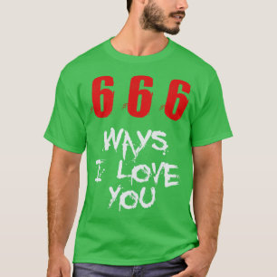 T-shirt 666 Comment Je T'Aime Salut Satan Deil