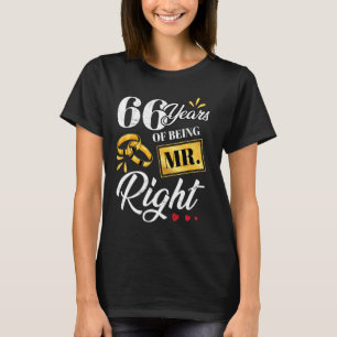 T-shirt 66 Ans D'Être M. Right Funny Couple Mariage A