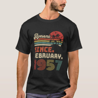 T-shirt 66 Awesome Since February 1957 66Th
