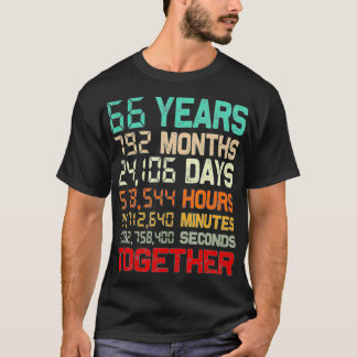 T-shirt 66 Years Together Couple Matching 66th Wedding Ann