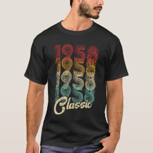 T-shirt 66e Anniversaire Cadeau Classique 1958 66 Ans