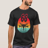 T-shirt 66e Anniversaire I Télécommande Rétro Drones Avec  (Devant)