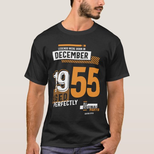 T-shirt 66e Anniversaire Légendes Sont Nées En Décembre 19 (Devant)