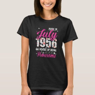 T-shirt 66e anniversaire stupéfiant depuis juillet 1956 Fl