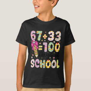 T-shirt 67 33 Jours d'école pour les filles d'enseignant 1