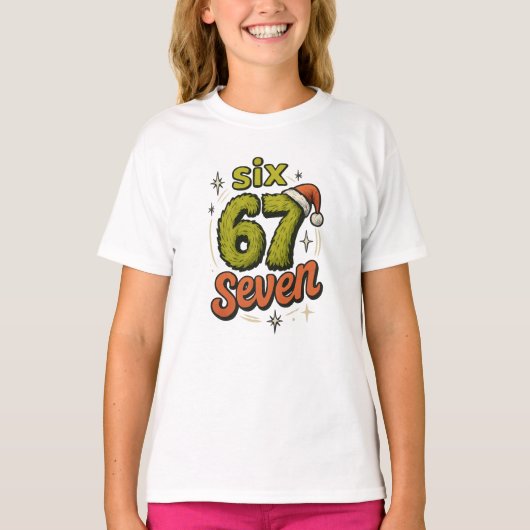 T-shirt 67, 6-7 mème, 6 7 drôle, 67 Noël (Devant)
