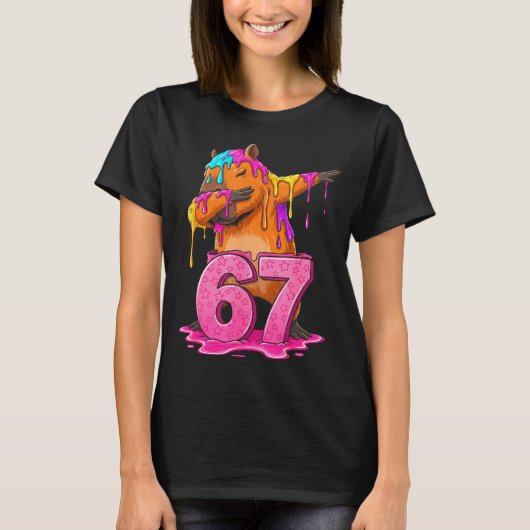 T-shirt 67 Animals Funny 67 Brainrot Youth Kids Capybara 6 (Devant)