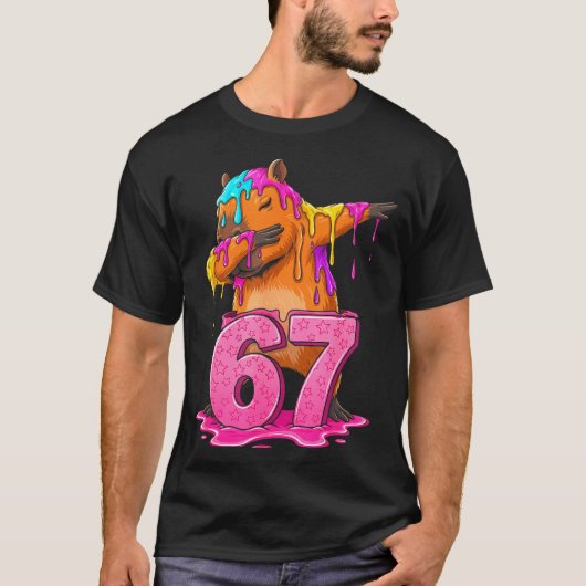 T-shirt 67 Animals Funny 67 Brainrot Youth Kids Capybara 6 (Devant)