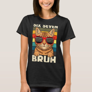 T-shirt 67 Animaux Drôle 67 Brainrot Jeunesse Enfants Chat