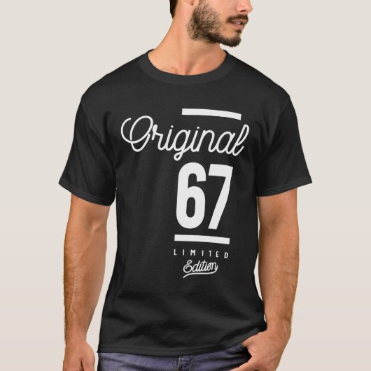 T-shirt 67 Ans - 67e Anniversaire Drôle Cadeau (Devant)