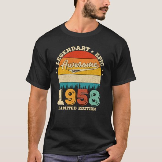 T-shirt 67 Ans Anniversaire 1958 Magnifique 67e anniversai (Devant)