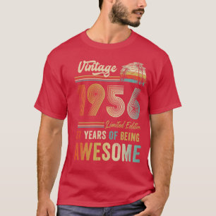 T-shirt 67 ans Vintage 1956 67e anniversaire Hommes Femmes