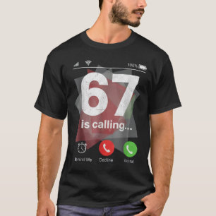T-shirt 67 Appelle Drôle Génération Z Argot Mème Écran de