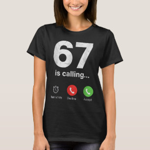 T-shirt 67 Appelle Drôle Génération Z Argot Mème Écran de 