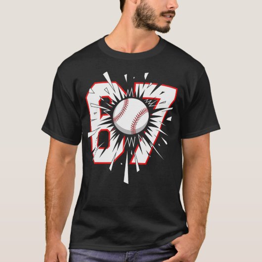 T-shirt 67 Baseball Six Seven 6 7 Mème (Devant)