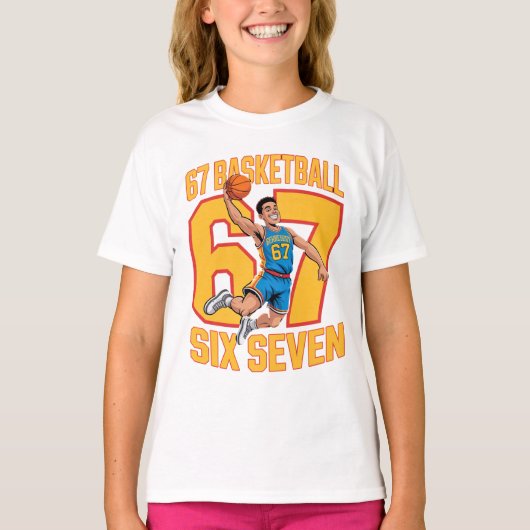 T-shirt 67 Basket-ball Six Seven (Devant)