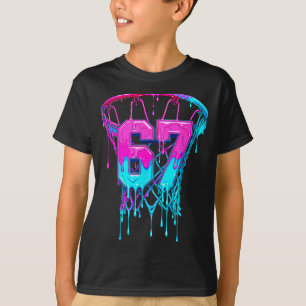 T-shirt 67 Basketball Drip Six Seven Drôle