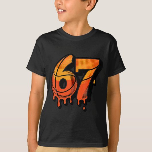 T-shirt 67 Basketball Ice Cream Drip Six Seven (Devant)