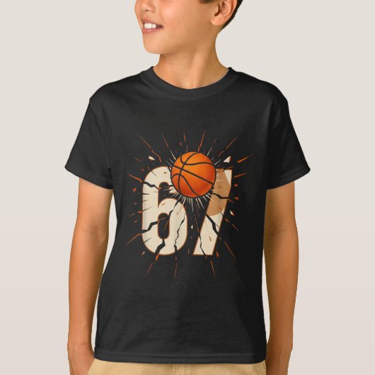 T-shirt 67 Brainrot Youth Basketball Drip - Funny Kids 67  (Devant)