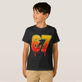 T-shirt 67 Brainrot Youth Wrestling Drip - Funny Kids 67  (Devant entier)