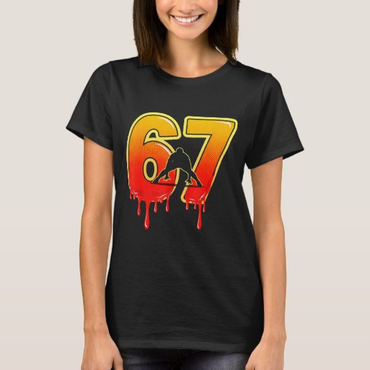 T-shirt 67 Brainrot Youth Wrestling Drip - Funny Kids 67 (Devant)