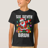 T-shirt 67 Bruh Christmas Cool Dabbing Santa Six Seven Mem (Devant)