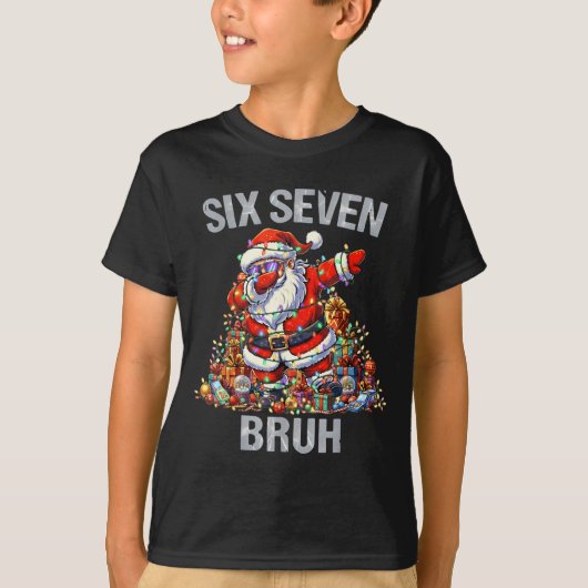 T-shirt 67 Bruh Christmas Six Seven Dabbing Santa 6 7 6-7 (Devant)
