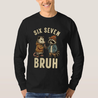 T-shirt 67 Bruh Opossum Raccoon Handshake Six Seven 6-7 Me