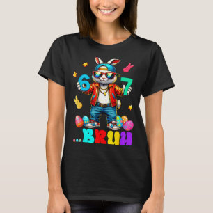 T-shirt 67 Bruh Six Seven Funny Bunny Eggs Lapin Joyeuses