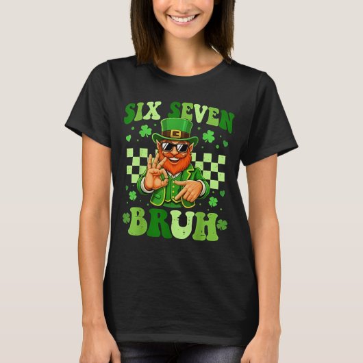 T-shirt 67 Bruh St Patricks Day Leprechaun Six Seven Meme (Devant)