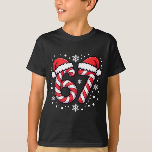T-shirt 67 Candy Canes Santa  (Devant)