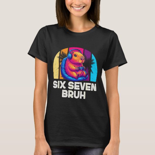 T-shirt 67 Capybara Funny Six Seven Bruh Capybara Video Ga (Devant)